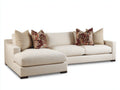 Sofá de esquina tapizado 285 x 180 x 85 cm - beige - chaise longue integrada con diseño moderno para salón
